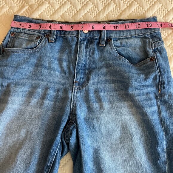 J. Crew Womens Broken In Boyfriend Jeans 25 Blue Medium Wash Distressed - Picture 9 of 12
